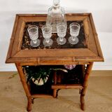 Bamboo side table late 19th century Perret and Vibert style