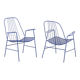 Pair of openwork iron armchairs, 1960s