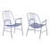 Pair of openwork iron armchairs, 1960s