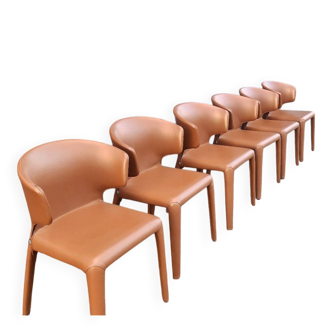 Cassina Hola 367 - set of 6 dining chairs by Hannes Wettstein