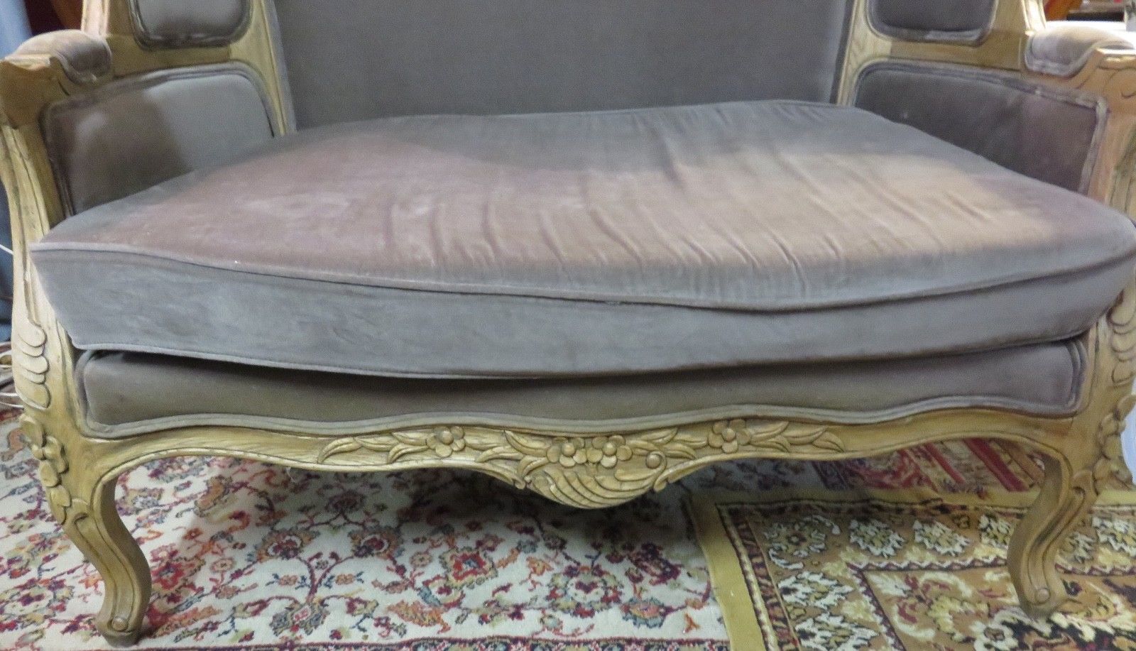 Louis XV-style double cathedral seat/ chair