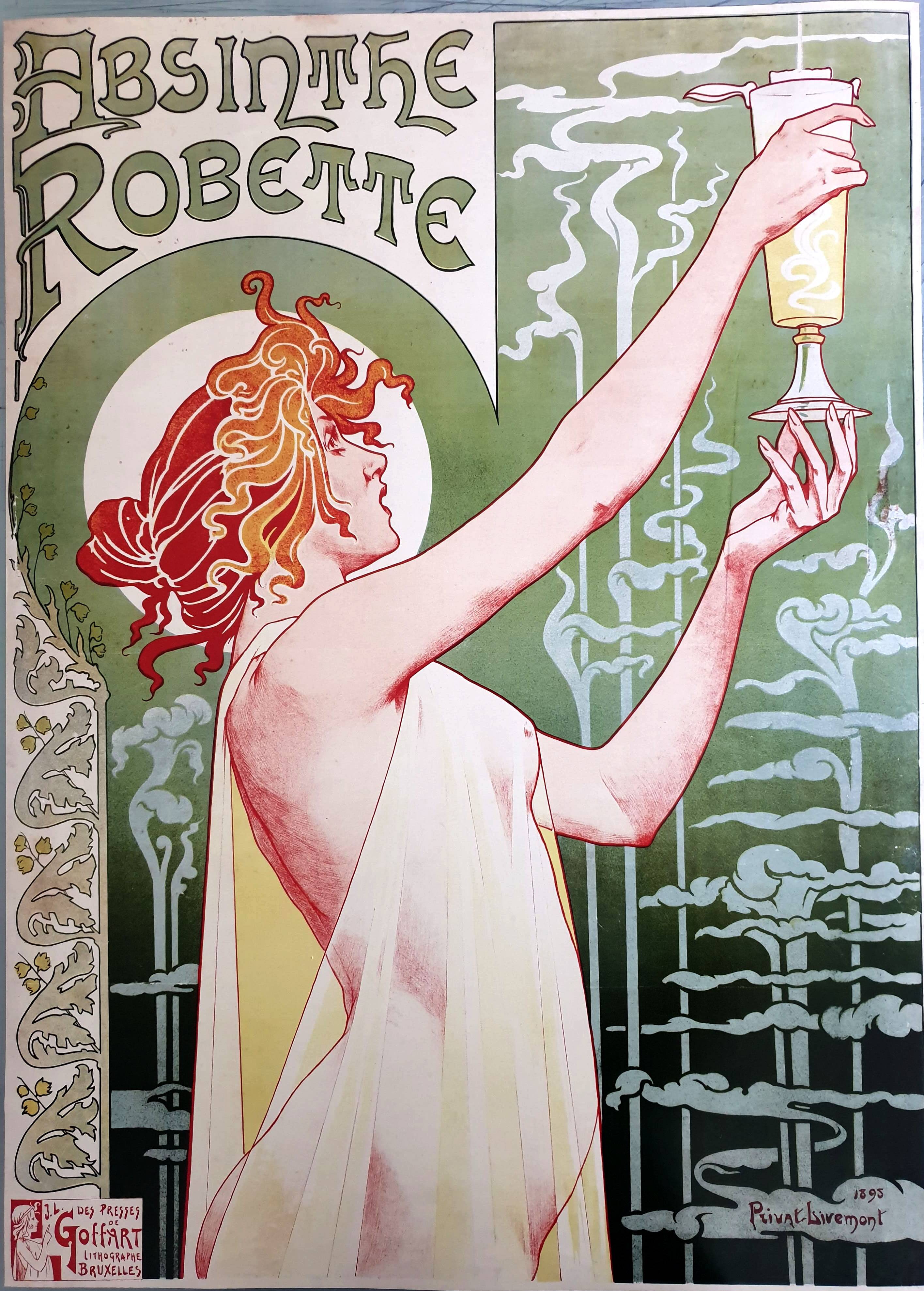 Robette absinthe poster - henri privat-livemont