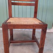 4 straw chairs.