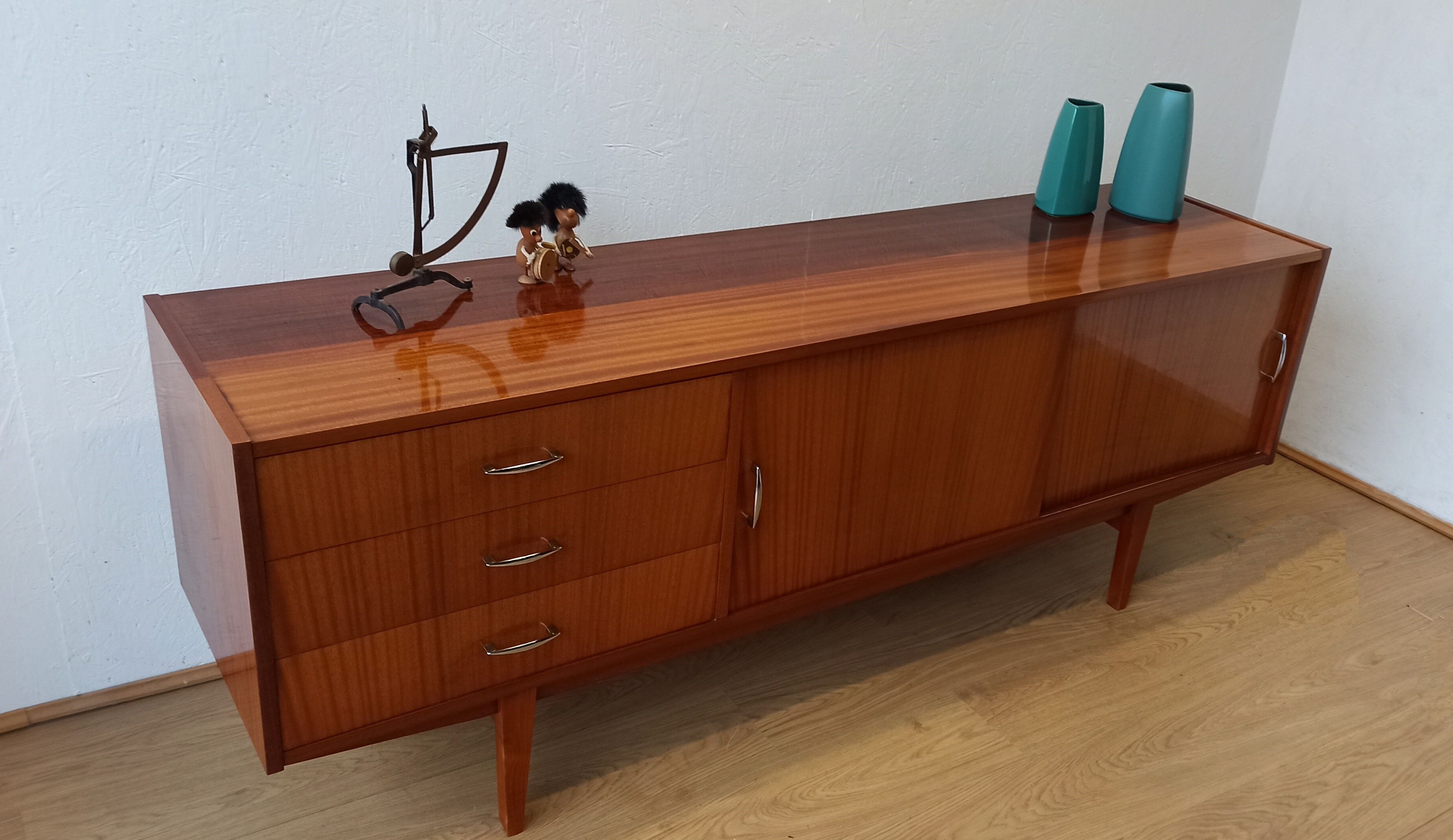 Modernist long sideboard of the 1970s
