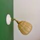 Vintage glass globe wall light in yellow from Clichy.