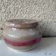 Ceramic pot enamelled vintage floral pattern