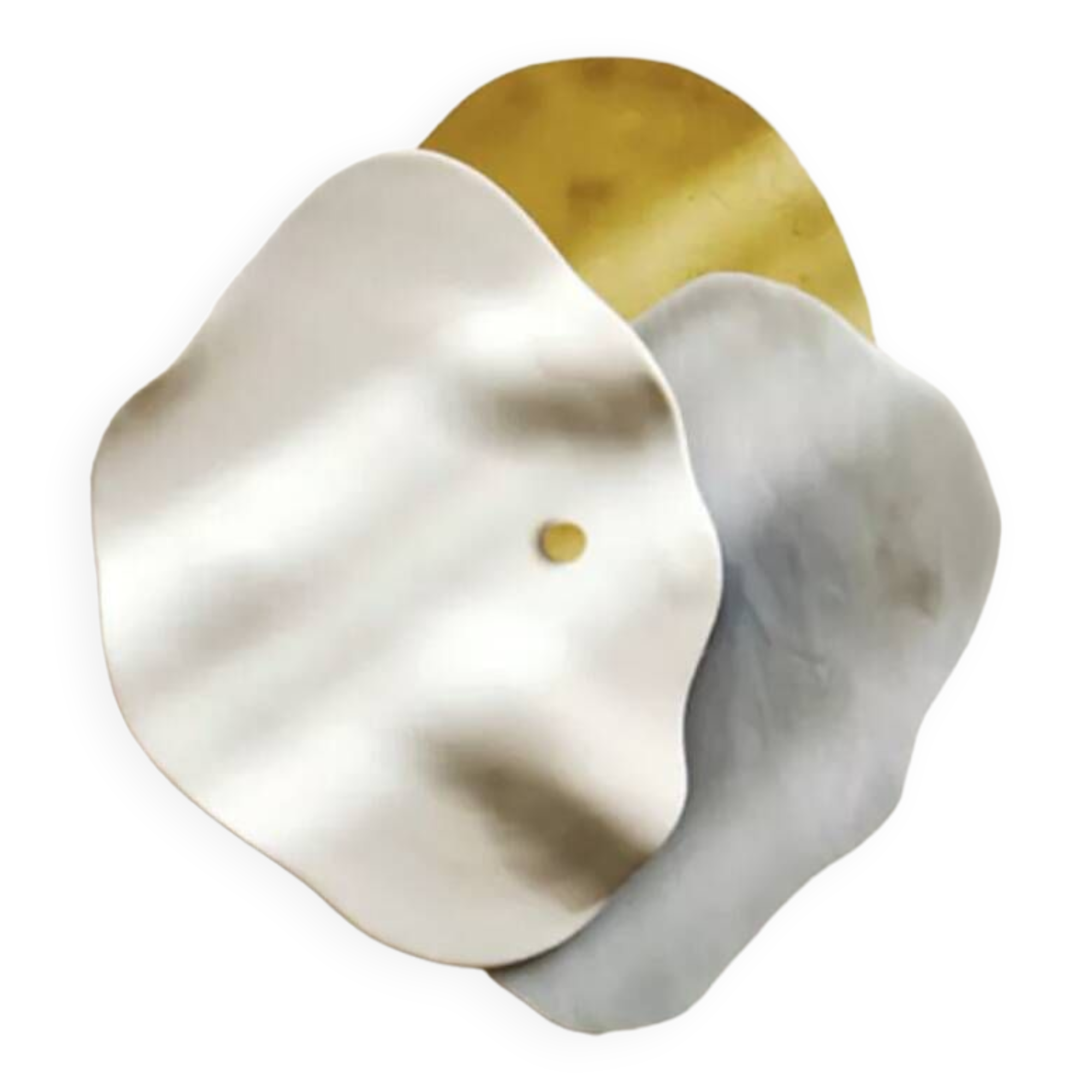 Wall lamp by Amande Haeghen ceramic and brass