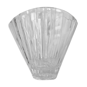Vase éventail en cristal,