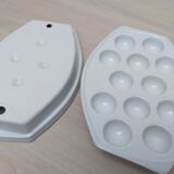 Set of 2 porcelain snail dishes