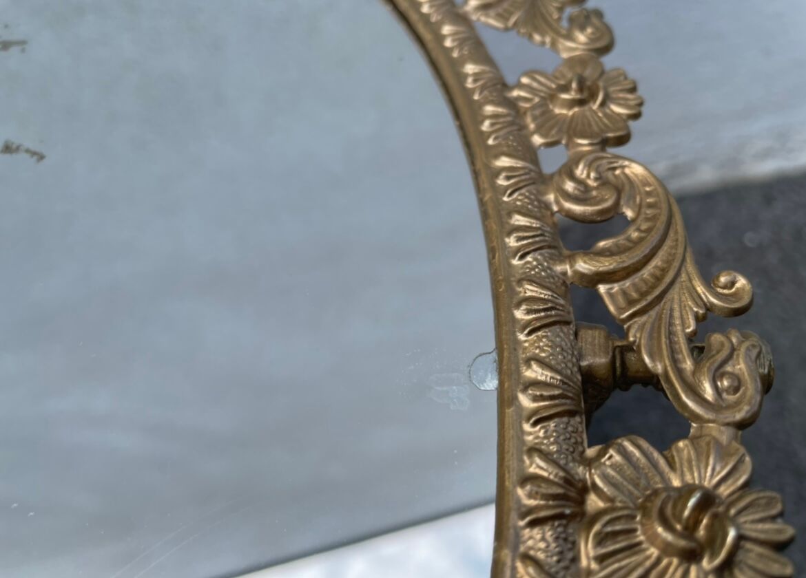 Golden mirror 21x50cm