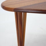 Table basse en teck solide biologique des années 1970, danemark