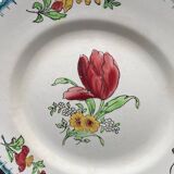 Flat plates Terre de Fer Floral pattern St Amand - MN3F6