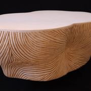 Spiral, designer coffee table with stone effect, unique handmade creation.