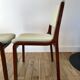 Pair of wooden armchairs and green and ecru fabrics 70s