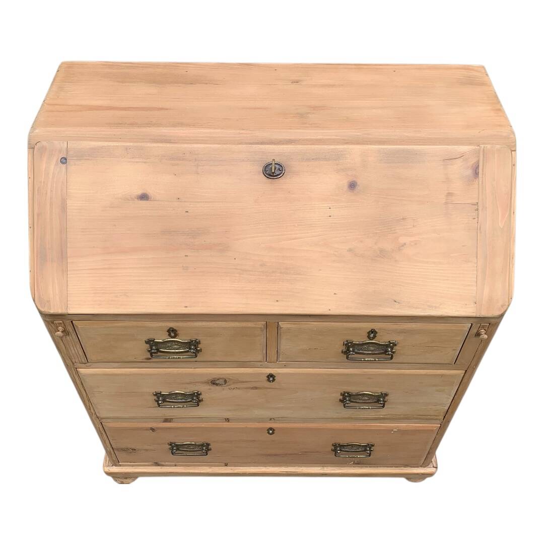 Commode, English slant-front desk, 19th century.