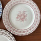 Lot of 3 dessert plates Lunéville English Style – Old roses bl