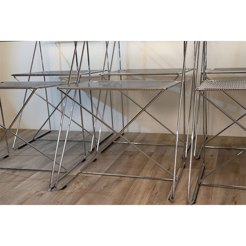 Series of 6 chairs design model Nuova X Line Omli for Magis 1970