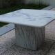 Vintage white marble coffee table