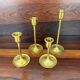 4 Scandinavian brass candlesticks from the 1960s