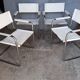 4 armchairs leather bauhaus design
