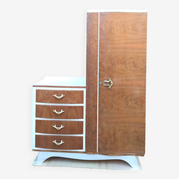 Art deco wardrobe chest of drawers