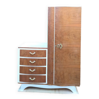Art deco wardrobe chest of drawers