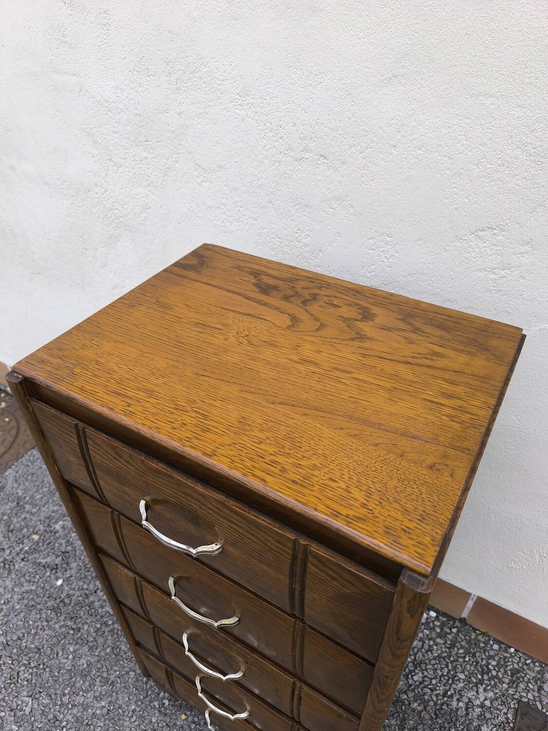 Art Deco oak chiffonier