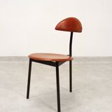 Set of 5 Linea Veam leather tripod chairs