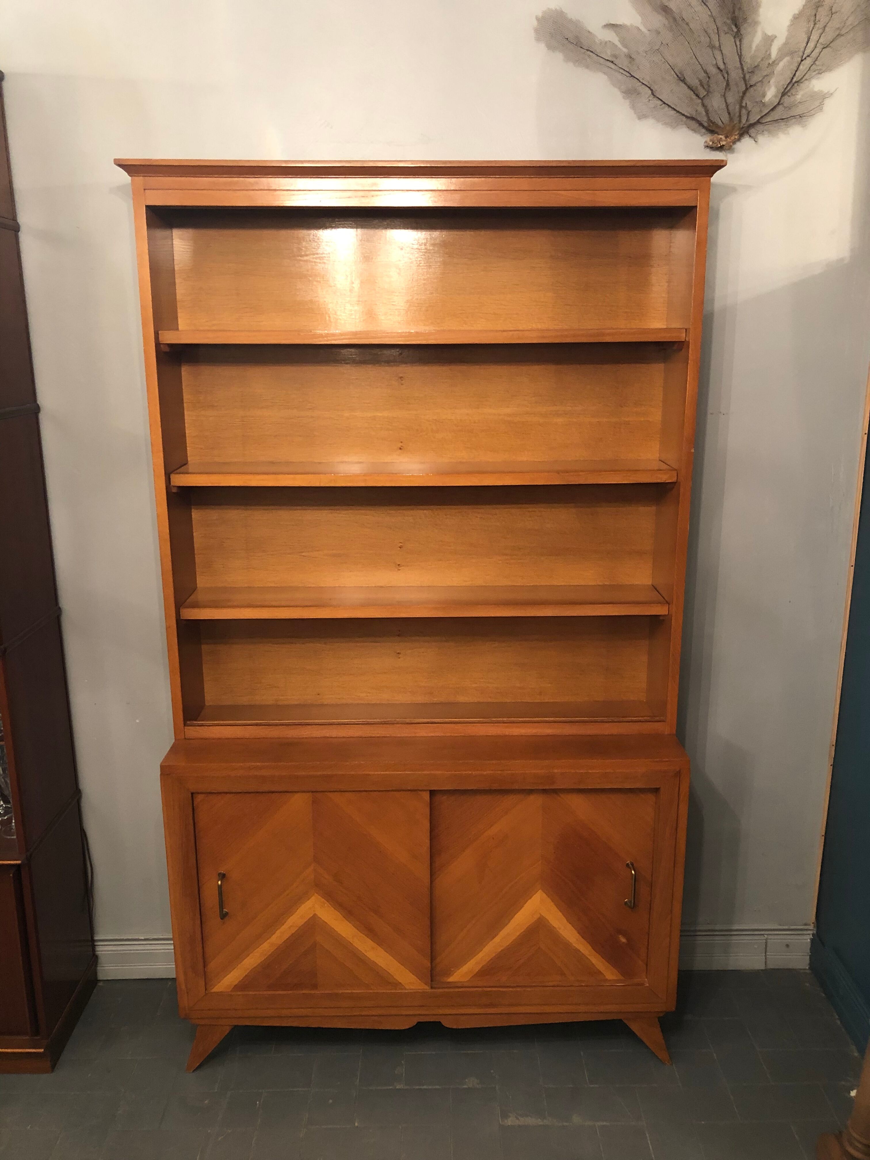 Vintage bookcase feet compass