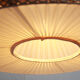 1950s floor lamp in brass with plisée lampshade