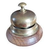 Vintage reception bell in wood and brass