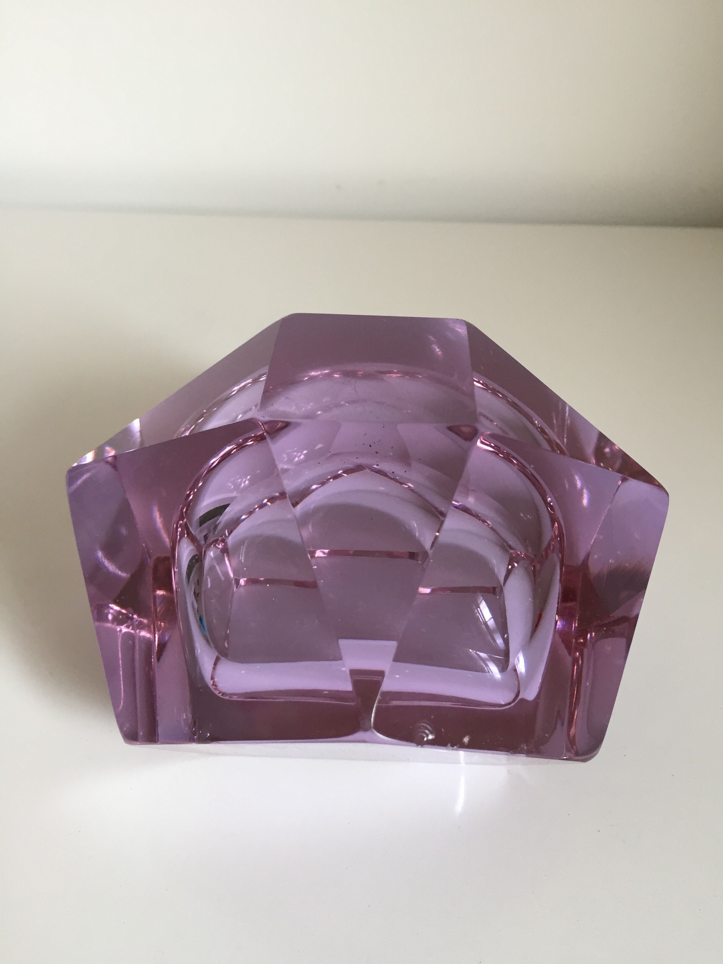 Sommerso cup by Flavio Poli glass from Murano, Italy, 1960