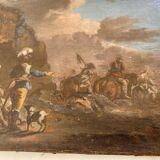 Entourage of Francesco Casanova (London 1727-1801 Vorderbrühl) The horsemen's halt