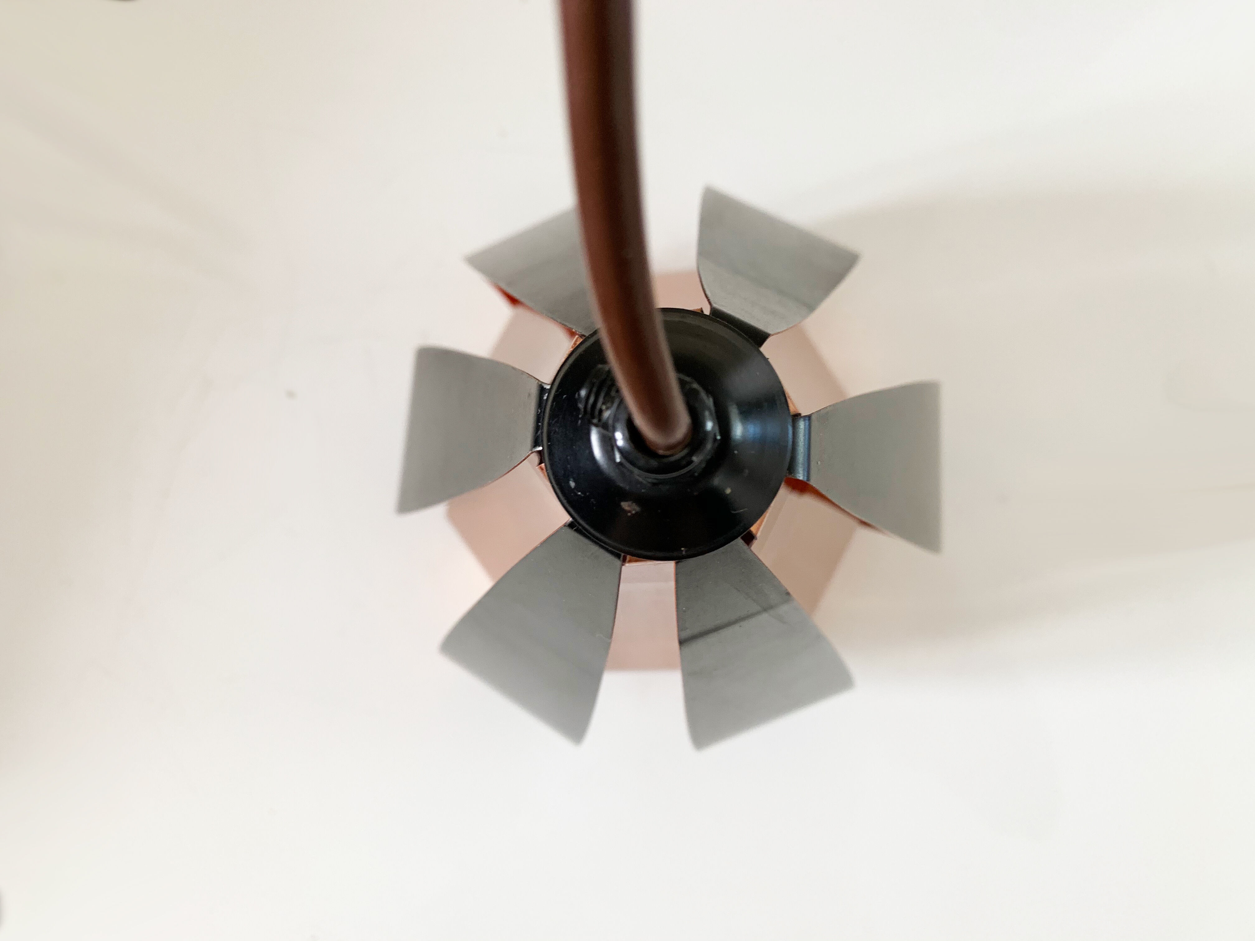 Werner Schou Pendant Lamp Made Of Copper And Black Lacquered Metal - Scandinavian Mid-century - Vint