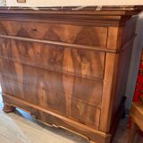 Louis-Philippe style dresser in walnut veneer