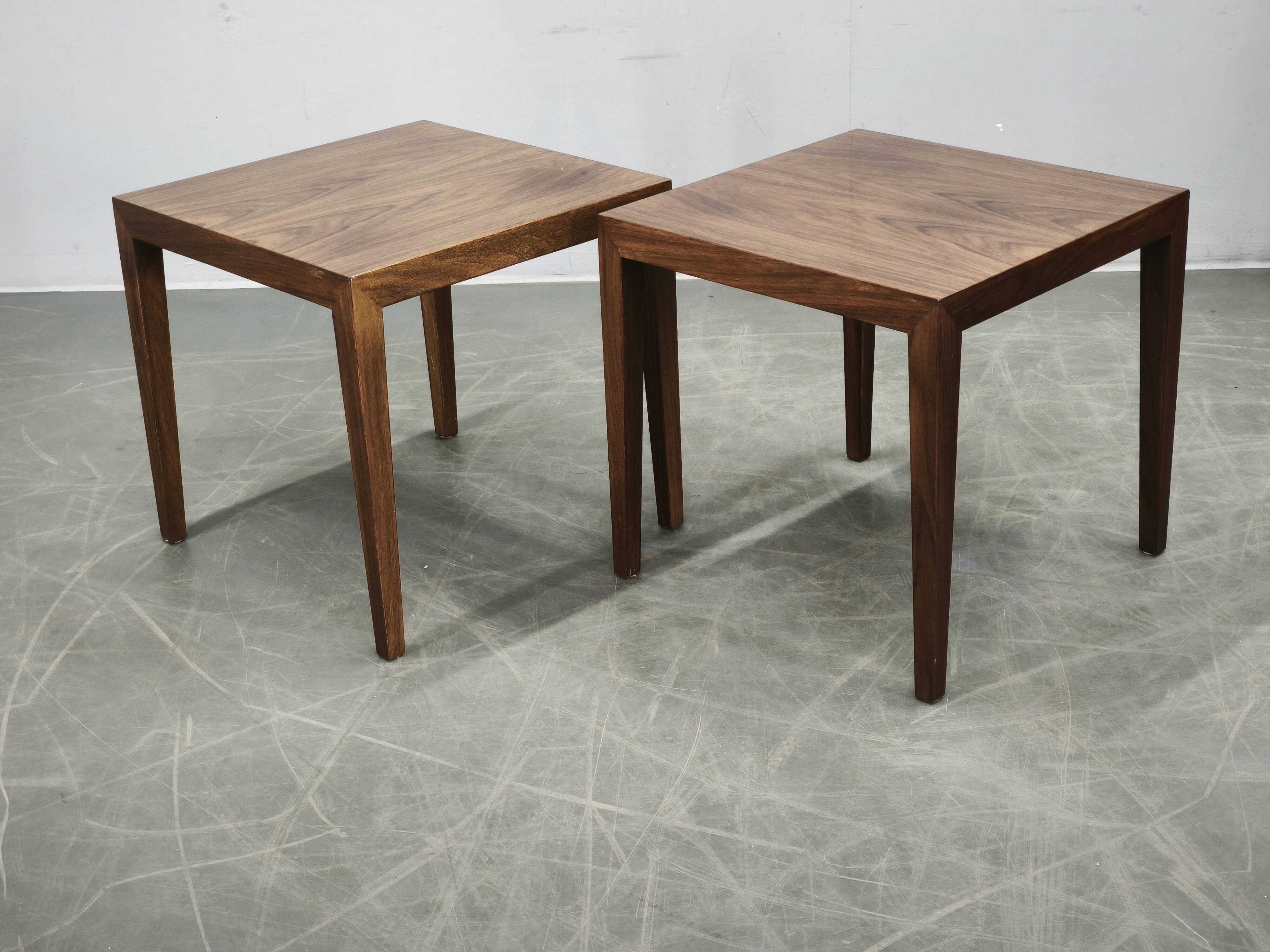 Pair of Severin Hansen Side Tables for Haslev Møbelfabrik, 1960s
