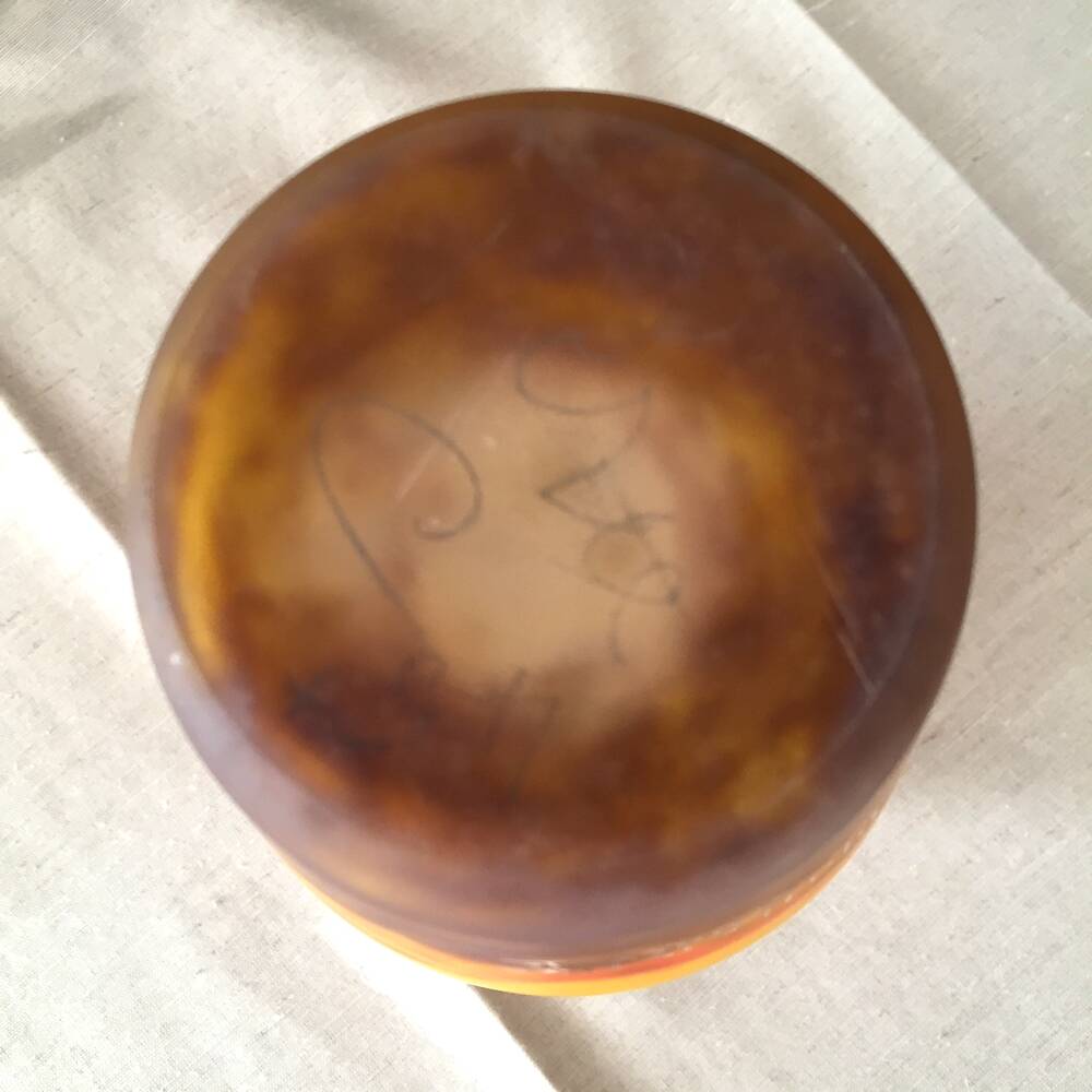 Vase Pâte De Verre Muller Frères – Modèle 4 – Non Signé – Très Bon état