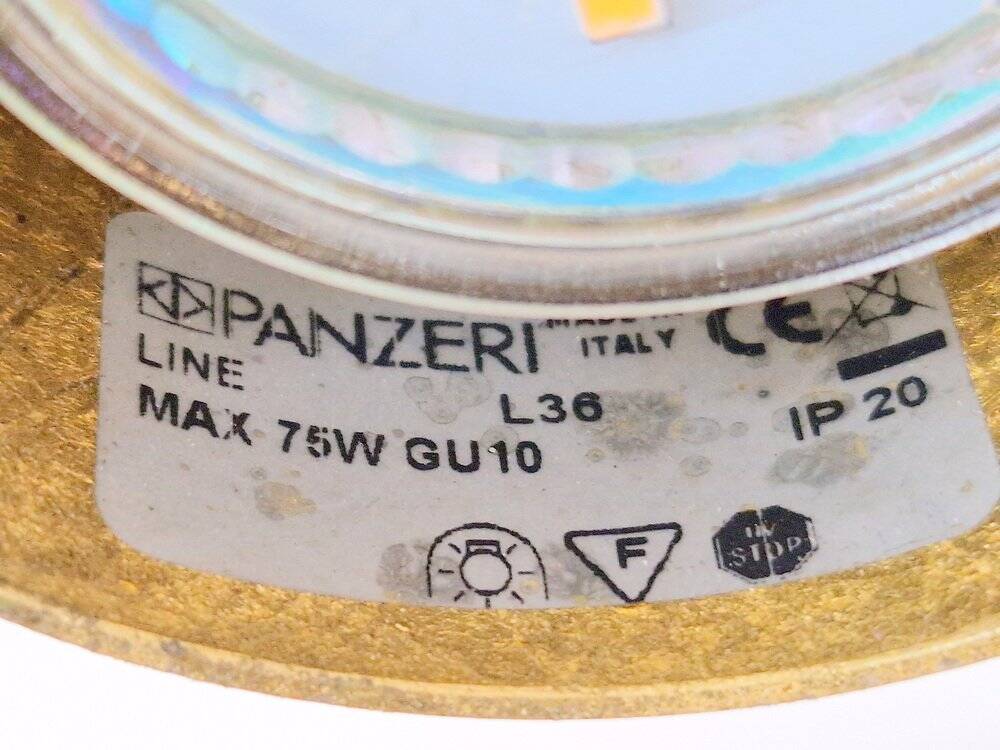 Conical Gold Line Pendant Lamp from Panzeri, Italy, 1990s