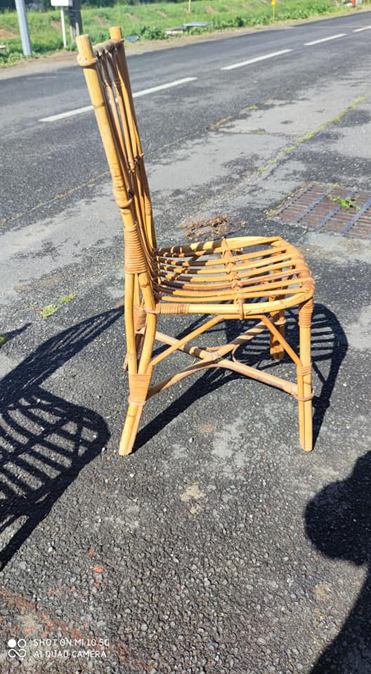 4 rattan chairs from the 1960s