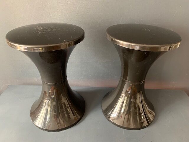 Vintage black tamtam stools