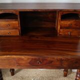 Solid walnut stepped desk