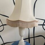 Large Vintage Carved Alabaster Lamp Classic / Empire Style 72 cm