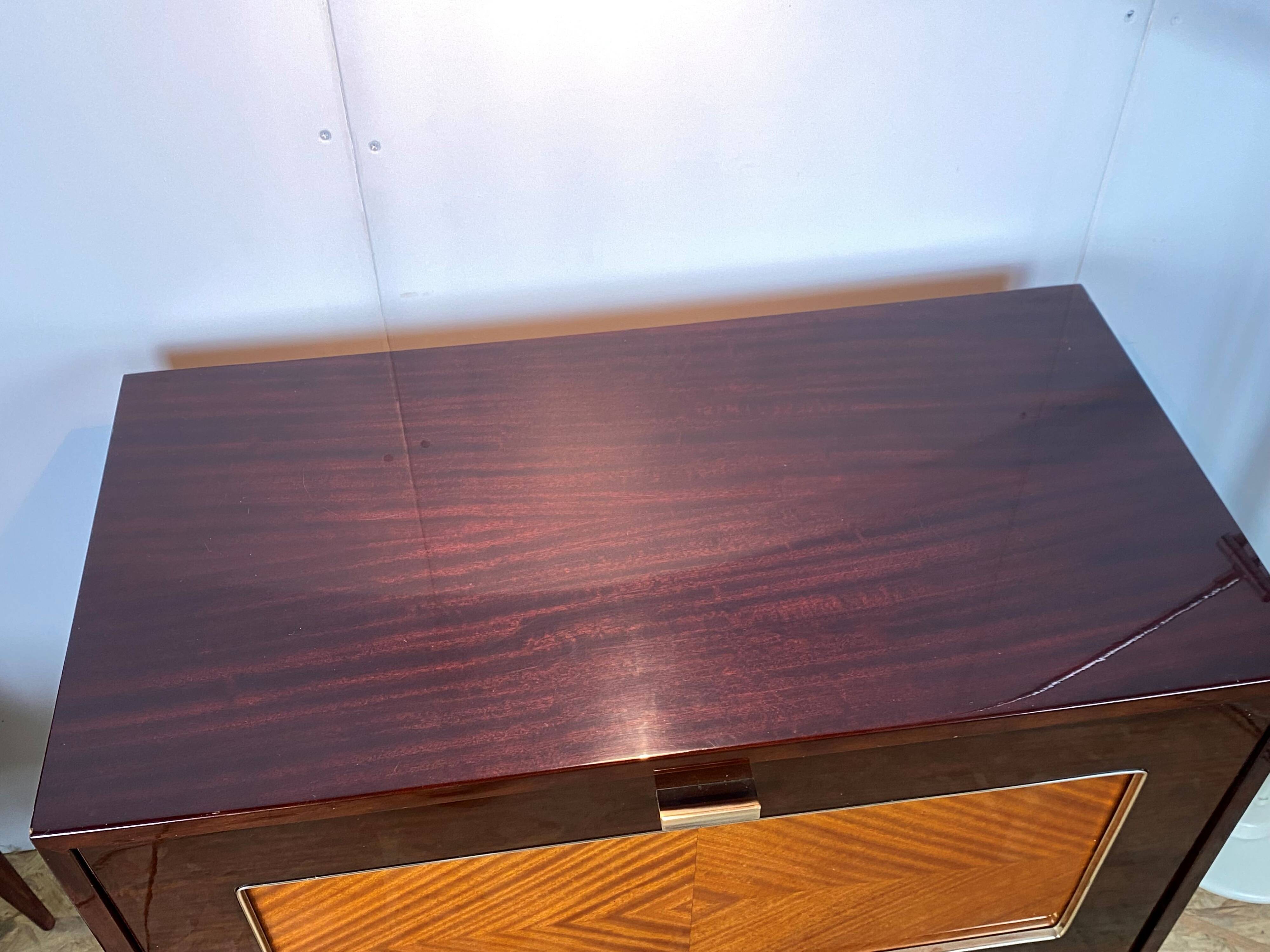 Vintage 50s tilting door storage bar cabinet