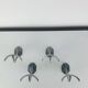 4 wall hooks in aluminium, 1950s