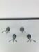 4 wall hooks in aluminium, 1950s
