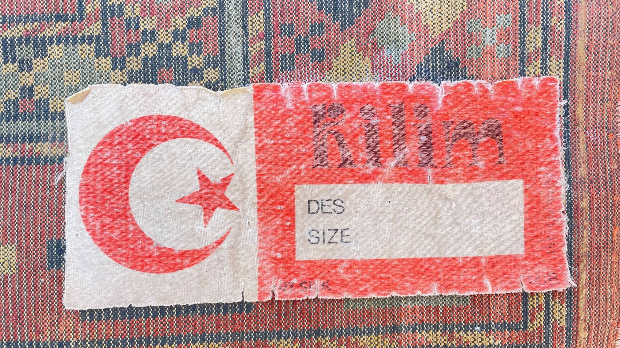 Vintage silk and cotton rug - 142 x 84cm