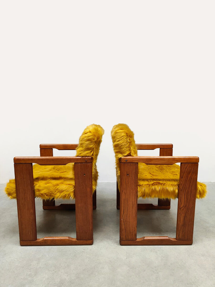 Italian vintage dining chairs 'Fluffy' Tobia & Afra Scarpa