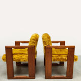 Italian vintage dining chairs 'Fluffy' Tobia & Afra Scarpa