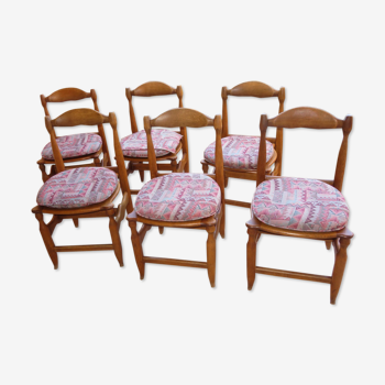 Lot de six chaises de Guillerme et Chambron