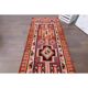 1970s Vintage Turkish Hand-Knotted Wool Cotton Purple Runner Rug 85x292